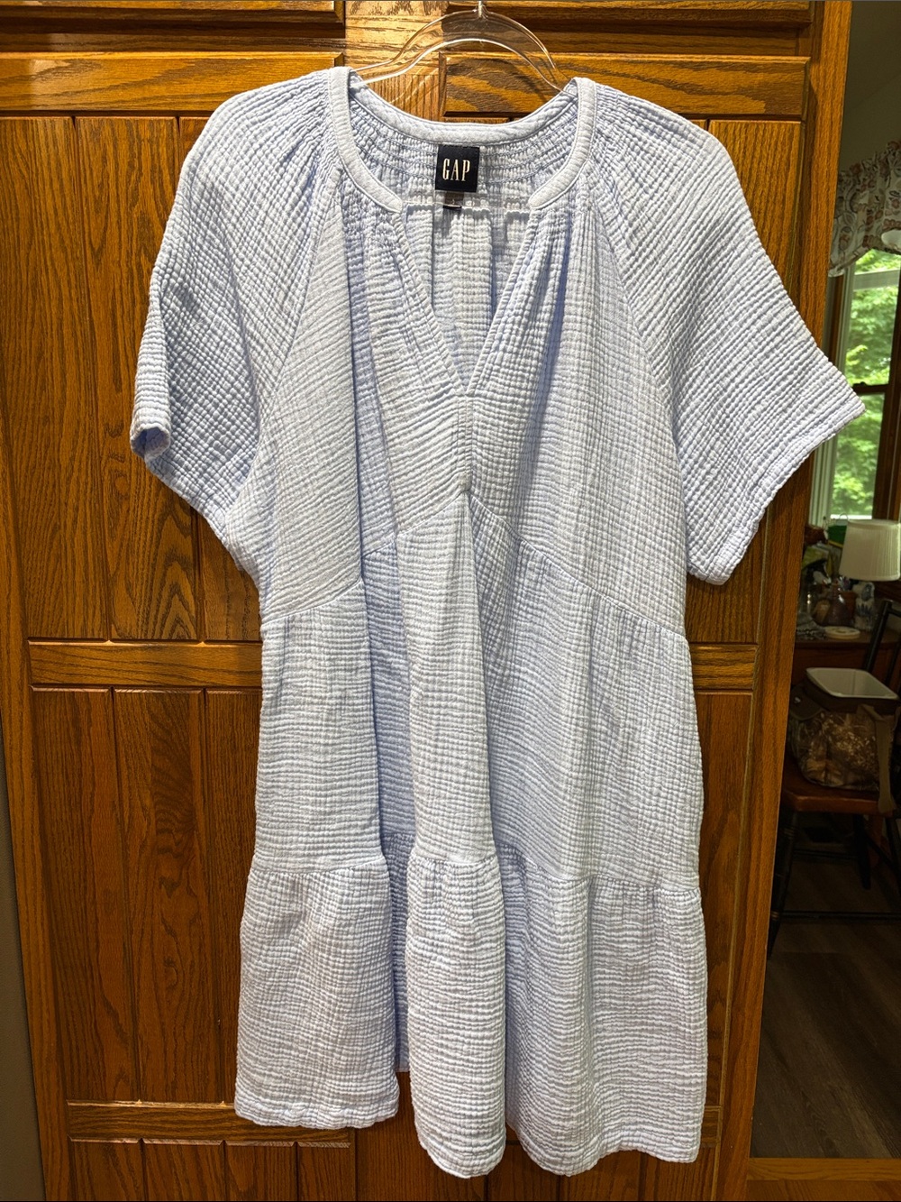 GAP Periwinkle Textured Tier Dress